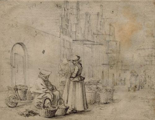 Market in Haarlem, Gerard ter Borch the Younger